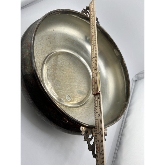 Vintage The Sheffield Silver Co. Silverplate Double Handle Round Casserole Dish - Picture 9 of 13